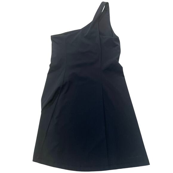 EUC - Outdoor Voices Black One-Shoulder Exercise Dress- Size Small. - Picture 5 of 6